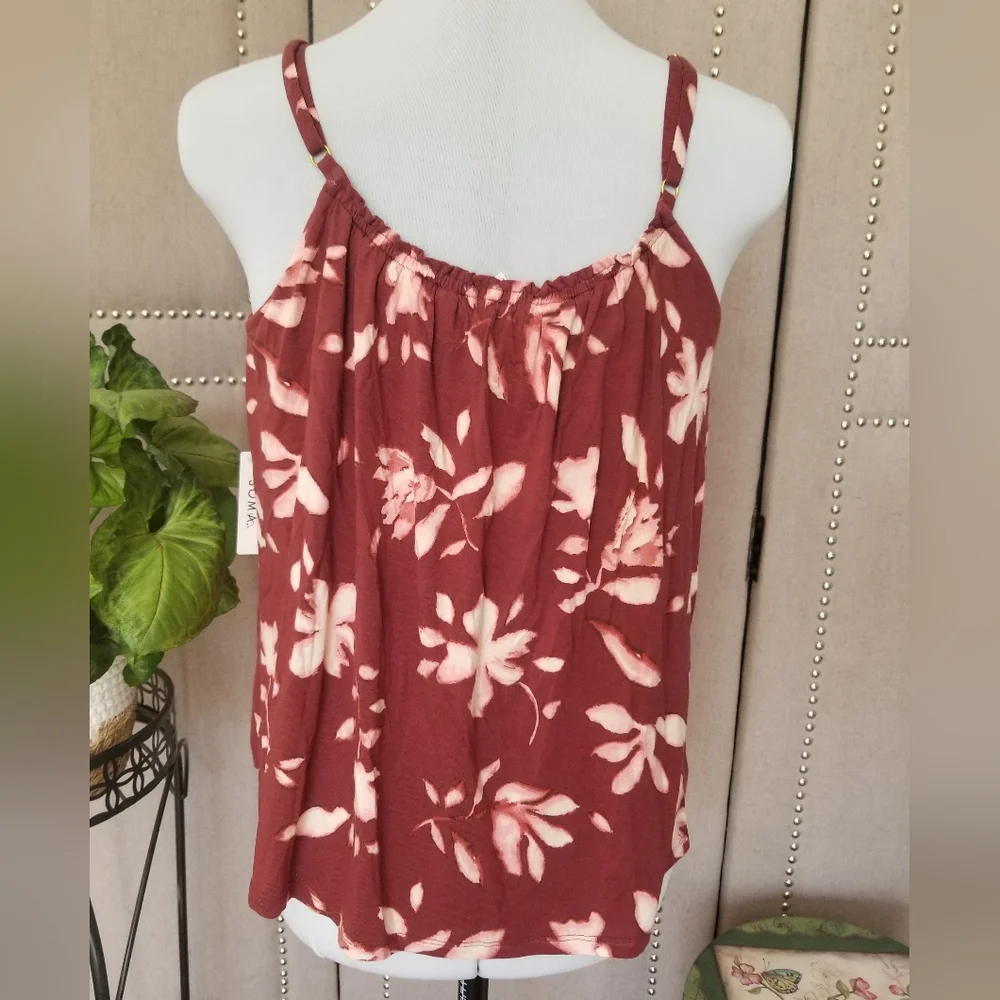 Soma Cool Nights Shirred Neckline Cami Vermillion - Picture 3 of 11